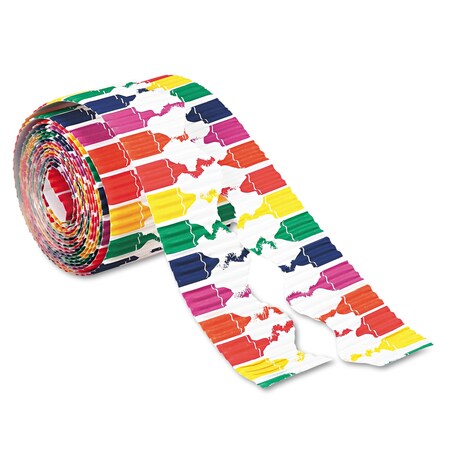 Pacon Bordette Designs, 2.25" x 25 ft Roll, Crayons 37690